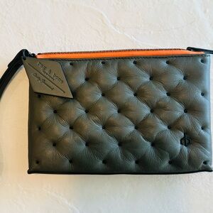 Rag & Bone Wristlet/Card Holder- Army Green & Orange Puffer